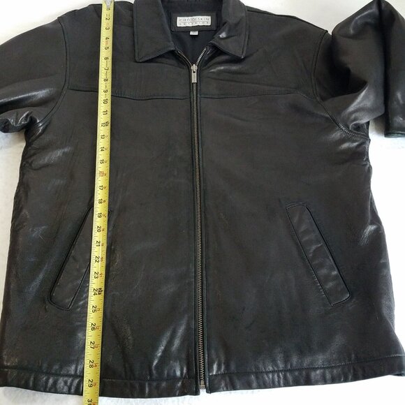 Chereskin Exterior Soft Leather Jacket LARGE Mens FLAWS Quilted Lining 48" Chest - Picture 4 of 16